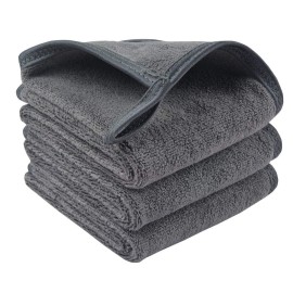SUNLAND Microfiber Face Makeup Remover Cloths Reusable Facial Cleaning Towel Ultra Soft Washcloths 8inchx16inch Grey 3Pack SUNLAND Microfiber Face Makeup Remover Cloths Reusable Facial Cleaning Towel Ultra Soft Washcloths 8inchx16inch Grey 3Pack