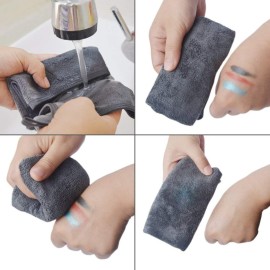 SUNLAND Microfiber Face Makeup Remover Cloths Reusable Facial Cleaning Towel Ultra Soft Washcloths 8inchx16inch Grey 3Pack SUNLAND Microfiber Face Makeup Remover Cloths Reusable Facial Cleaning Towel Ultra Soft Washcloths 8inchx16inch Grey 3Pack