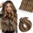 Benehair Remy Tape in Hair Extensions Human Hair Medium Brown&Dark Blonde Seamless Skin Weft Tape in Real Human Hair Extensions Straight Hair 18 Inch 50g 4P27 20 pcs