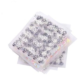 50 Sheet Flower Nail Stickers 3D Design Tip Nail Art Stickers Decals