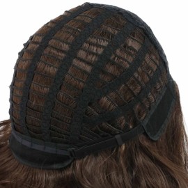 karlery Men Fluffy Short Curly Brown Wig Halloween Cosplay Wig Anime Costume Wig (2)