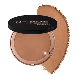 IT Cosmetics Bye Bye Pores Anti-Aging Bronzer, Diffuses Look of Pores + Fine Lines, Sun-Kissed Glow Face Makeup Powder, Oil-Free, Talc-Free, With Hyaluronic Acid - Universal Shade, 0.3 oz