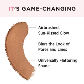 IT Cosmetics Bye Bye Pores Anti-Aging Bronzer, Diffuses Look of Pores + Fine Lines, Sun-Kissed Glow Face Makeup Powder, Oil-Free, Talc-Free, With Hyaluronic Acid - Universal Shade, 0.3 oz