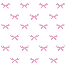 DXLING 48pcs Pink Ribbons Wall Stickers for Kids Room Princess Girl Bedroom Pink Bow Wall Decals Removable Vinyl DIY Mural Stickers A407 (Light Pink)