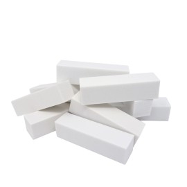 Honbay 10PCS White Nail Buffer Block for Acrylic and Natural Nails 4 Sided Sanding Buffers for Gel Nails Fingernail Shine Buffing Filer Set Professional Manicure Polisher Buffer Bulk Medium Grit
