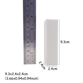 Honbay 10PCS White Nail Buffer Block for Acrylic and Natural Nails 4 Sided Sanding Buffers for Gel Nails Fingernail Shine Buffing Filer Set Professional Manicure Polisher Buffer Bulk Medium Grit