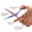DONGXIUB 6 Colorful Gradual Change Stainless Cutting Scissors Barber Hair Styling Hairdressing Haircut Shears