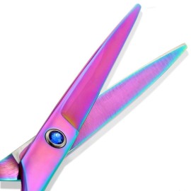 DONGXIUB 6 Colorful Gradual Change Stainless Cutting Scissors Barber Hair Styling Hairdressing Haircut Shears DONGXIUB 6 Colorful Gradual Change Stainless Cutting Scissors Barber Hair Styling Hairdressing Haircut Shears
