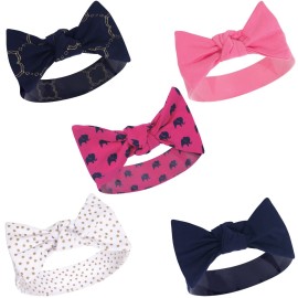 Yoga Sprout Bow Headbands, 5 Pack, Metallic Elephant