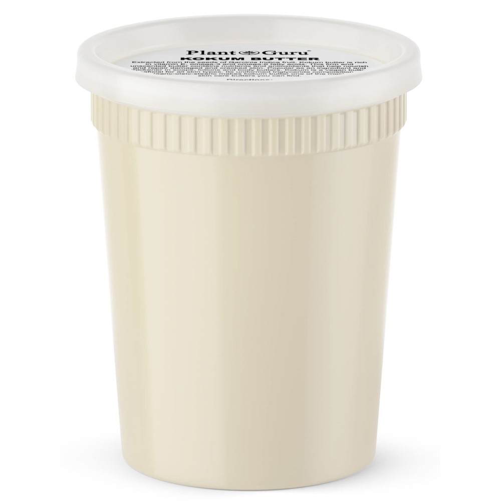 Raw Kokum Butter 32 oz. / 2 lbs. 100% Pure Natural Cold Pressed - Great for Skin, Body and Hair Moisturizer, DIY Creams, Balms, Lotions and Soap Making.