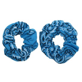 Bandana Scrunchies Cotton Hair Bobble - Set of 2 (Light Blue) Bandana Scrunchies Cotton Hair Bobble - Set of 2 (Light Blue)