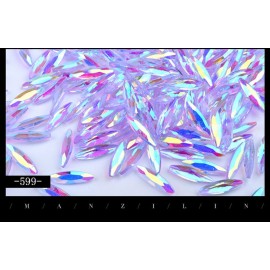 Minejin Nail Art Symphony Rhinestones 3D DIY Horse Eye Glitter Stones Pedicures Decoration 80Pcs