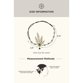 BABEYOND Art Deco 1920\'s Flapper Great Gatsby Inspired Leaf Medallion Pearl Headpiece Headband (Green) BABEYOND Art Deco 1920\'s Flapper Great Gatsby Inspired Leaf Medallion Pearl Headpiece Headband (Green)