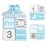 I\'m Solid Wood Monthly Weekly Yearly Milestone Age Blocks, Newborn Gifts & Keepsakes for Picture Props (4 Pcs/Blue)