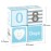 I\'m Solid Wood Monthly Weekly Yearly Milestone Age Blocks, Newborn Gifts & Keepsakes for Picture Props (4 Pcs/Blue)