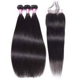 Peruvian Straight Hair Bundles Human Hair Bundles with Closure(18 20 22+14)Unprocessed Virgin Human Hair 3 Bundles with Closure 10A Straight Remy Hair Weave Bundles with 4x4 Lace Closure Natural Color Peruvian Straight Hair Bundles Human Hair Bundles with Closure(18 20 22+14)Unprocessed Virgin Human Hair 3 Bundles with Closure 10A Straight Remy Hair Weave Bundles with 4x4 Lace Closure Natural Color