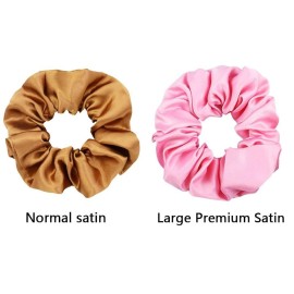 Chloven 20 Colors Large Satin Hair Scrunchies Elastic Hair Bobbles Ponytail Holder Hair Scrunchy Vintage Hair Ties Accessories for Women Girls