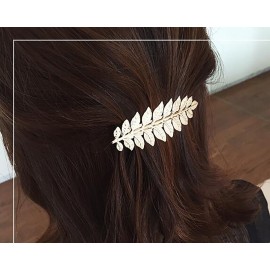 2PCS Girls Women Metal Leaf Branch French Updo Hair Pin Wedding Hair Clip Party Hairpins Hair Barrettes Hair Accessory (Gold)
