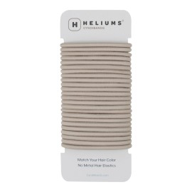 Cyndibands Elastic Hair Ties - Ash Blonde- No Damage 4mm Ponytail Holders for Women & Kids, 24-Pack Hair Elastics in Neutral Colors