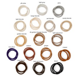 Cyndibands Elastic Hair Ties - Ash Blonde- No Damage 4mm Ponytail Holders for Women & Kids, 24-Pack Hair Elastics in Neutral Colors Cyndibands Elastic Hair Ties - Ash Blonde- No Damage 4mm Ponytail Holders for Women & Kids, 24-Pack Hair Elastics in Neutral Colors