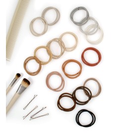 Cyndibands Elastic Hair Ties - Ash Blonde- No Damage 4mm Ponytail Holders for Women & Kids, 24-Pack Hair Elastics in Neutral Colors Cyndibands Elastic Hair Ties - Ash Blonde- No Damage 4mm Ponytail Holders for Women & Kids, 24-Pack Hair Elastics in Neutral Colors