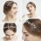 Ammei Headpiece Gold Headband Bridal Tiara Flower Shape Women\'s Headpiece Wedding Hair Accessories (Light Rose Gold)