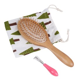 WeCoola Wooden Bristle Hair Brush - Stimulating Scalp Massage for Hair Growth, Ideal Gift for All Hair Types