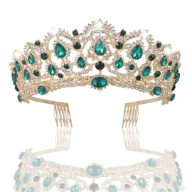 MACOIOR Crowns Tiaras for Women, Baroque Royal Prom Queen Crown Rhinestone Crystal Bridal Crowns Tiaras with Comb Pageant Crowns Princess Crown MACOIOR Crowns Tiaras for Women, Baroque Royal Prom Queen Crown Rhinestone Crystal Bridal Crowns Tiaras with Comb Pageant Crowns Princess Crown