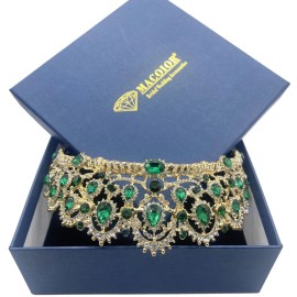 MACOIOR Crowns Tiaras for Women, Baroque Royal Prom Queen Crown Rhinestone Crystal Bridal Crowns Tiaras with Comb Pageant Crowns Princess Crown MACOIOR Crowns Tiaras for Women, Baroque Royal Prom Queen Crown Rhinestone Crystal Bridal Crowns Tiaras with Comb Pageant Crowns Princess Crown