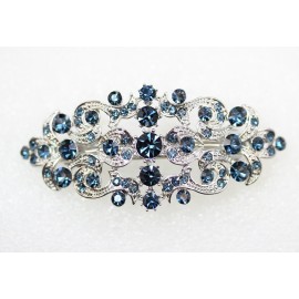 Faship Gorgeous Navy Blue Rhinestone Crystal Floral Hair Barrette Clip Faship Gorgeous Navy Blue Rhinestone Crystal Floral Hair Barrette Clip
