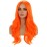 BERON Orange Long Wig for Women Girls Curly Wavy Hair Wigs 26 Halloween Cosplay Party Heat Resistant Synthetic Fiber Wigs