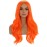 BERON Orange Long Wig for Women Girls Curly Wavy Hair Wigs 26 Halloween Cosplay Party Heat Resistant Synthetic Fiber Wigs