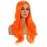 BERON Orange Long Wig for Women Girls Curly Wavy Hair Wigs 26 Halloween Cosplay Party Heat Resistant Synthetic Fiber Wigs