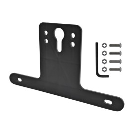 Simple Anchor Solutions Plastic Reinforced Trailer License Plate Bracket, Black, Fits Standard US Plates