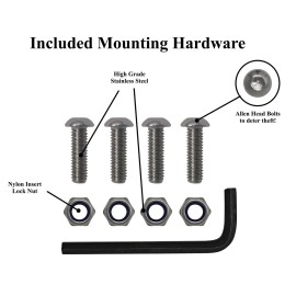 Simple Anchor Solutions Plastic Reinforced Trailer License Plate Bracket, Black, Fits Standard US Plates