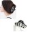 Women Elegant Crown Shape Large Rhinestone Crystal Hair Clip Jaw Clip Lady Hairpin Hair Claw Hair Accessories (Black)