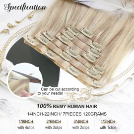 Moresoo Seamless Clip in Hair Extensions Human Hair Blonde Highlight Seamless Hair Extensions Clip ins Human Hair Ash Blonde with Blonde PU Weft Clip in Human Hair Extensions 16inch 7pcs 120g Moresoo Seamless Clip in Hair Extensions Human Hair Blonde Highlight Seamless Hair Extensions Clip ins Human Hair Ash Blonde with Blonde PU Weft Clip in Human Hair Extensions 16inch 7pcs 120g