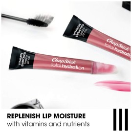 ChapStick Total Hydration Vitamin Enriched Sheer Plum Tinted Lip Oil Tube, Lip Care - 0.24 Oz