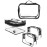 JAVOedge [4 PCS SET], JE Clear PVC Vinyl Multipurpose Cosmetic Makeup Packing Carry On (2 x Small, 1 x Large, 1 x Medium Train)