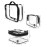 JAVOedge [4 PCS SET], JE Clear PVC Vinyl Multipurpose Cosmetic Makeup Packing Carry On (2 x Small, 1 x Large, 1 x Medium Train)