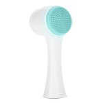 Facial Cleansing Brush, Double Sided Clean & Exfoliating & Massage Soft, Silicon Face Pore Cleanse, Blackhead, Dry or Wet Multi-Purpose(Blue)