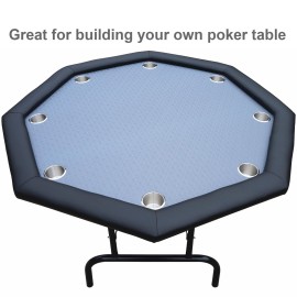 Speed Cloth Poker Table Fabric - 108X60 Inch Section of Casino Card Game Table Felt Top Cover Accessories - Gray