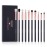 Docolor Eyeshadow Brushes Professional Eye Makeup Brushes Set Eyeshadow Eyeliner Concealer Eyebrow Blending Brushes Eye Make Up Brush Kit with Gift Box (10 Pcs,Black with Rose Gold,Wooden Handles)