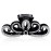 Suoirblss Women Lady Rhinestones Large Hair Claw Clip Hairpin Jaw Clips Thick Hair Accessories (Black)