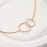 Dear Ava Infinity Circle Connecting Necklace for Women - Modern Jewelry Pendant Love Gifting Idea for Her with Heartfelt Card - Birthday Holiday Wedding Graduation Gift for Niece Rose Gold