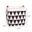 Square Canvas Toy Storage Bins Basket with Handle Collapsible Toy Organizer for Nursery Storage, Kid\'s Toy & Laundry, Gift Basket (Black Triangle)