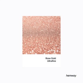 Hemway Premium Ultra Sparkle Glitter Multi Purpose Metallic Flake for Arts Crafts Nails Cosmetics Resin Festival Face Hair - Rose Gold - Ultrafine (1/128 0.008 0.2mm) 100g / 3.5oz