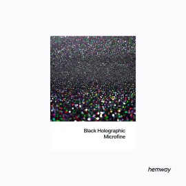 Hemway Premium Ultra Sparkle Glitter Multi Purpose Metallic Flake for Arts Crafts Nails Cosmetics Resin Festival Face Hair - Black Holographic - Microfine (1/256 0.004 0.1mm) 100g / 3.5oz Hemway Premium Ultra Sparkle Glitter Multi Purpose Metallic Flake for Arts Crafts Nails Cosmetics Resin Festival Face Hair - Black Holographic - Microfine (1/256 0.004 0.1mm) 100g / 3.5oz
