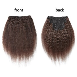 7pcs 10-24 Kinky Curly Clip Ins Hair Extensions Afro Kinky Clip ins Natural Black Yaki Straight Clip in Human Hair Extensions Dark Brown Kinky Straight (80g 14 Brown) 7pcs 10-24 Kinky Curly Clip Ins Hair Extensions Afro Kinky Clip ins Natural Black Yaki Straight Clip in Human Hair Extensions Dark Brown Kinky Straight (80g 14 Brown)