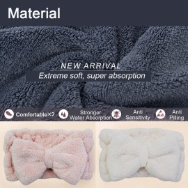 Chloven 2 Pack Microfiber Bowtie Headbands Facial Makeup Headband Cosmetic Bowknot Hairlace Wash Spa Yoga Sports Shower Adjustable Elastic Hair Band for Girls and Women Chloven 2 Pack Microfiber Bowtie Headbands Facial Makeup Headband Cosmetic Bowknot Hairlace Wash Spa Yoga Sports Shower Adjustable Elastic Hair Band for Girls and Women